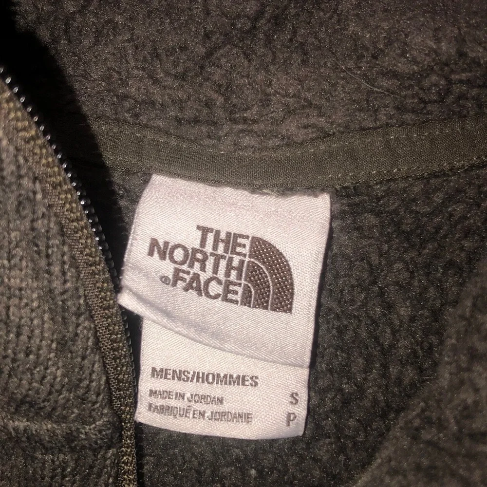 The North Face Sweater Men's S Gordon Lyons 1/4 Zip Pullover Taupe Green Heather